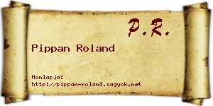 Pippan Roland névjegykártya